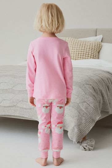 Girls pink online christmas pyjamas