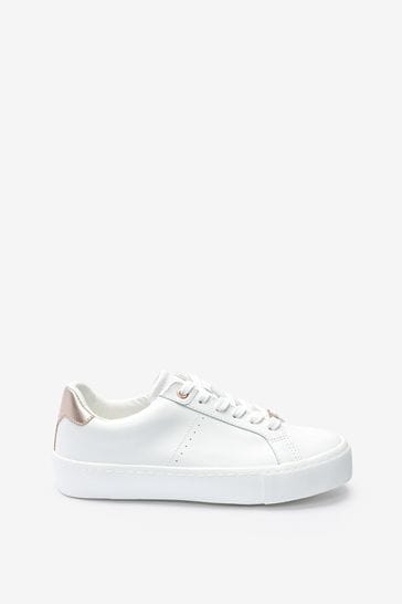 White trainers 2024 rose gold