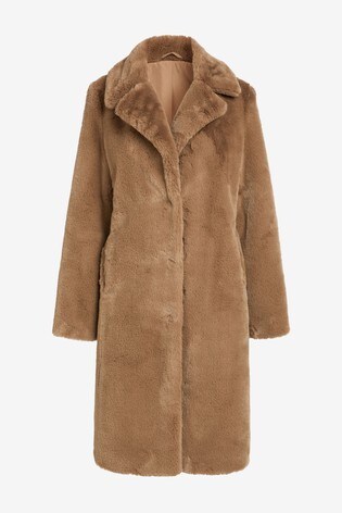 Buy Longline Faux Fur Coat From Next Luxembourg