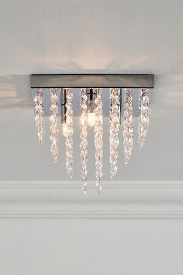 Buy Chrome Elena 3 Light Flush Ceiling Light from the Next UK