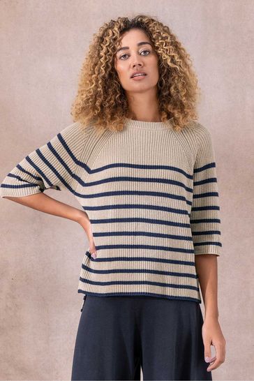 Buy Celtic Co. Half Sleeve Brown Knitted Jumper from Next Luxembourg
