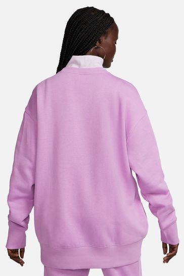 Nike mini swoosh oversized sweatshirt purpl shop
