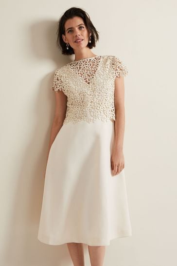 Next cream shop lace dress