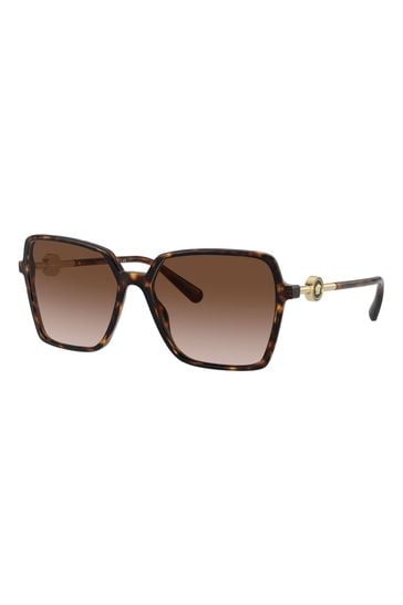 Versace Brown Enamel Medusa Sunglasses
