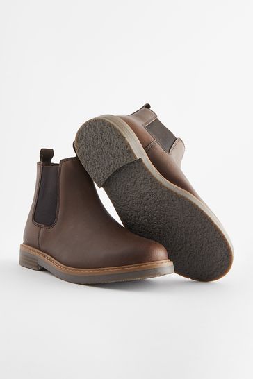 Buy Chocolate Brown Wide Fit G Leather Chelsea Boots from Next Bahrain
