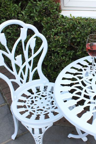 Charles bentley cast aluminium hotsell bistro table and chairs set
