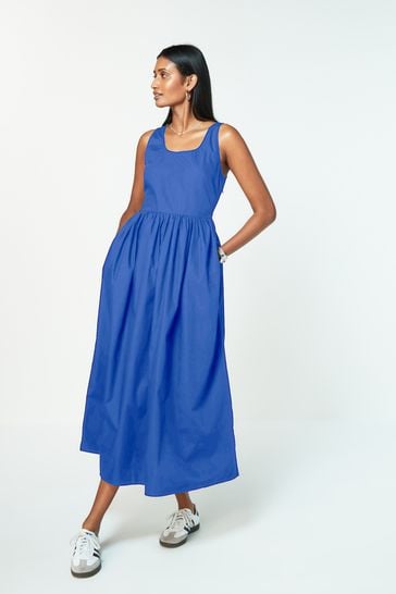 Blue Summer Poplin Dress