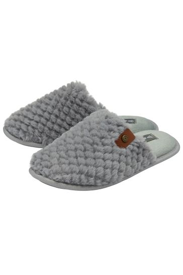 Ladies sales grey slippers