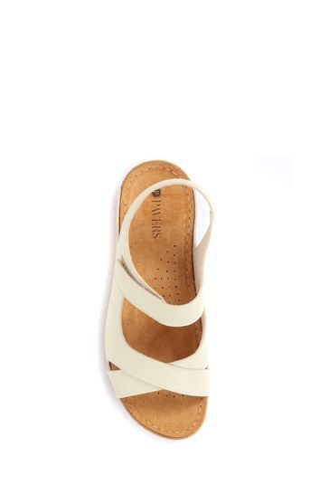 Cream sandals hotsell wide fit