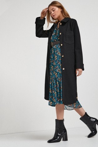 longline belted coat