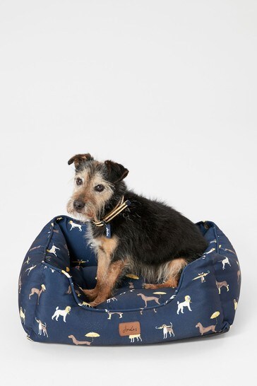 Buy Joules Blue Dog Print Box Bed from Next Luxembourg