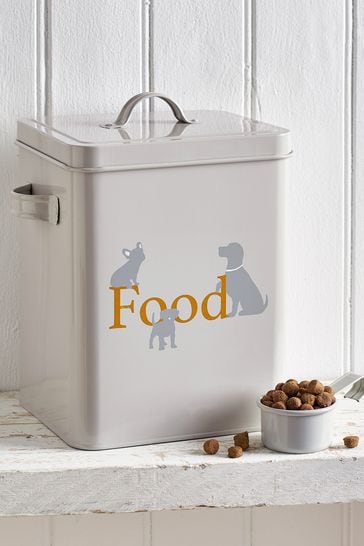 Buy Grey Large Pet Food Storage Tin from Next Ireland