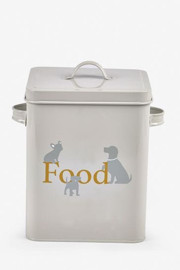 Metal dog hot sale food container