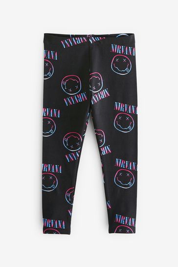 Buy Nirvana Charcoal Grey Printed Leggings (3-16yrs) from Next Luxembourg