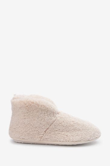 Cream Next Super Snuggle Recycled Faux Fur Boot Slippers