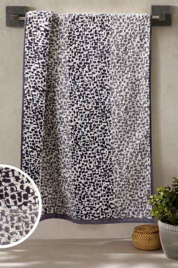 Grey Speckled Stripe Towel