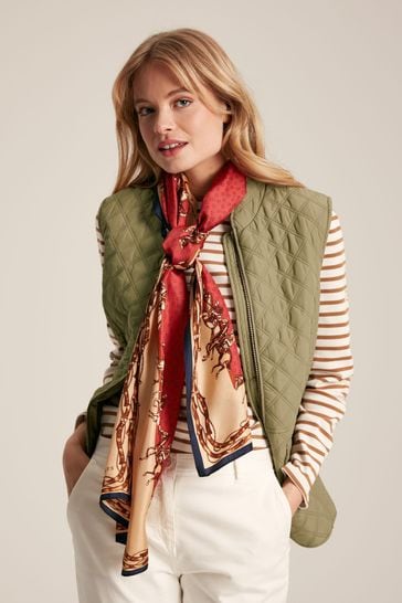 Buy Joules Windsor Red Printed Long Silk Scarf from Next Luxembourg