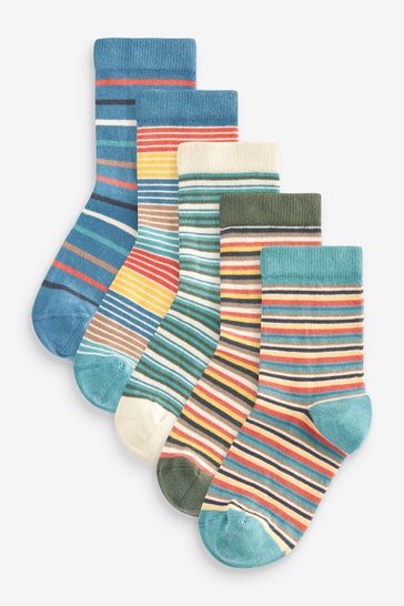 Stripe Cotton Rich Socks 5 Pack