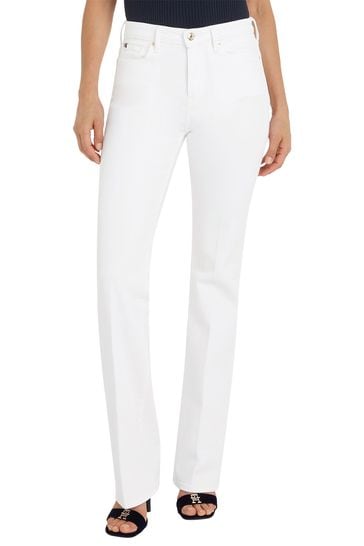 Tommy Hilfiger White Stretch Bootcut Jeans