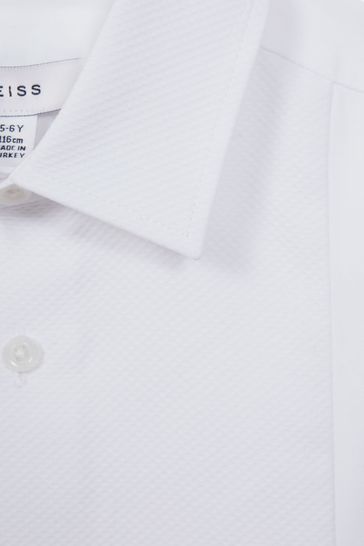 Junior white dress best sale shirt