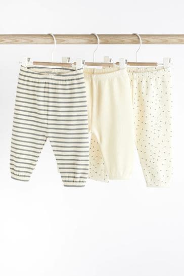 Pack 3 de leggings monocromo para bebés (0 meses-2 años)