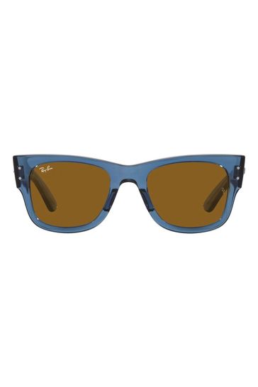 Blue wayfarer sunglasses clearance