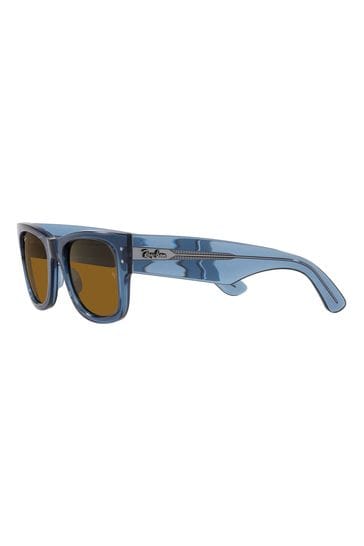 Blue frame shop wayfarer sunglasses