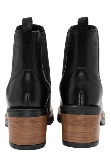 Ravel leather top chelsea boots