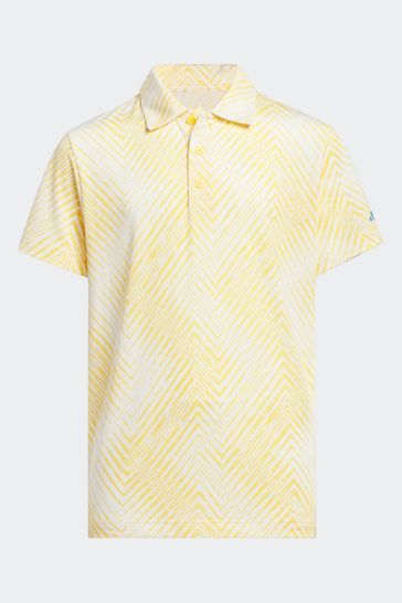 Buy adidas Golf Yellow White Scripted Polo Shirt from Next Spain