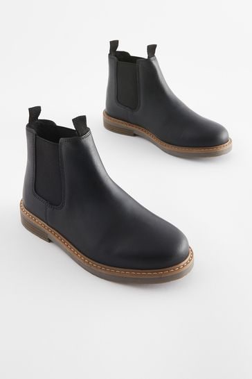 Buy Black Wide Fit G Leather Chelsea Boots from Next Hungary