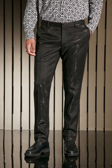 Black shiny shop trousers