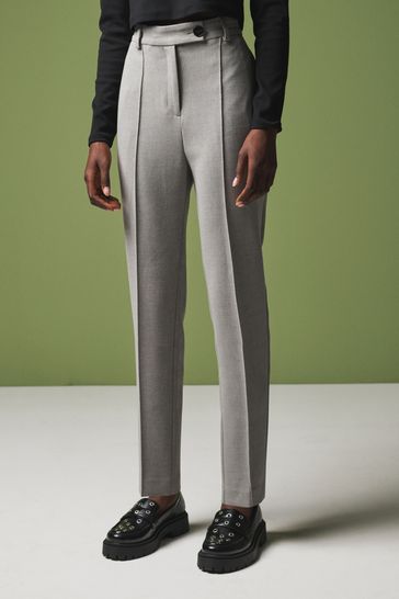 Buy Grey Sculpting Slim Leg Trousers from Next United Arab Emirates