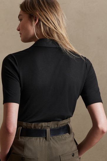 banana republic black polo