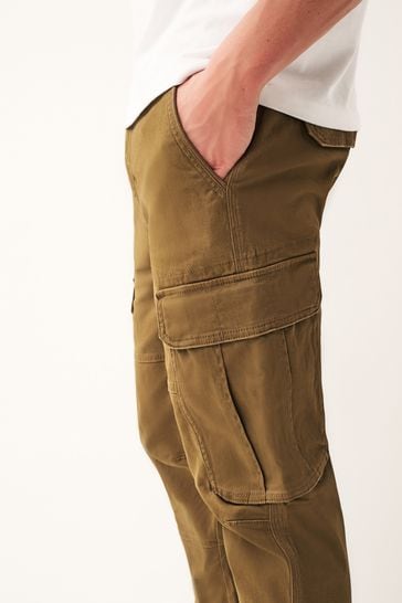 Mens stretch online cargo trousers