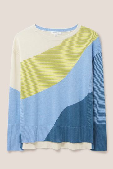 Blue and yellow jumper 2025