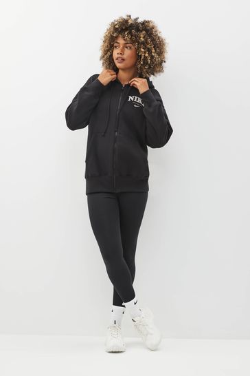 Buy Nike Black Varsity Full Zip Hoodie from Next Luxembourg