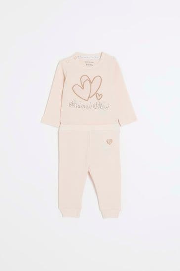 River Island Pink Baby Girls Mamas Mini Set