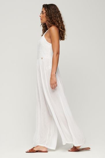 White new arrivals embroidered jumpsuit