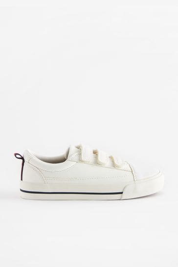 Buy White Wide Fit G Strap Touch Fastening Shoes from Next Luxembourg