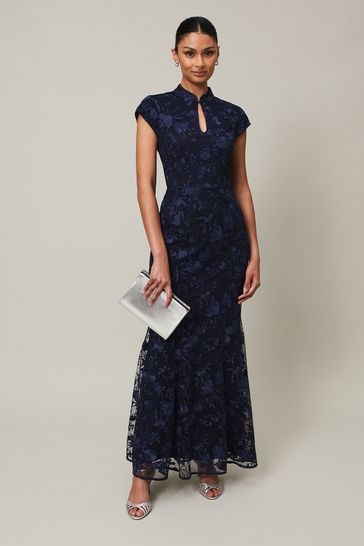 Phase Eight Blue Sofia Embroidered Maxi Dress