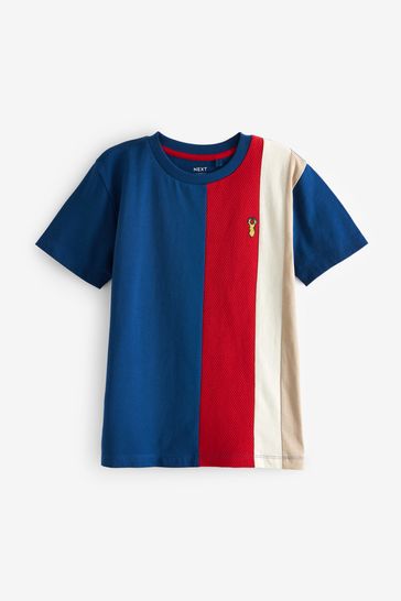 Buy Red Blue Textured Colourblock T Shirts 3 Pack 3 16yrs from