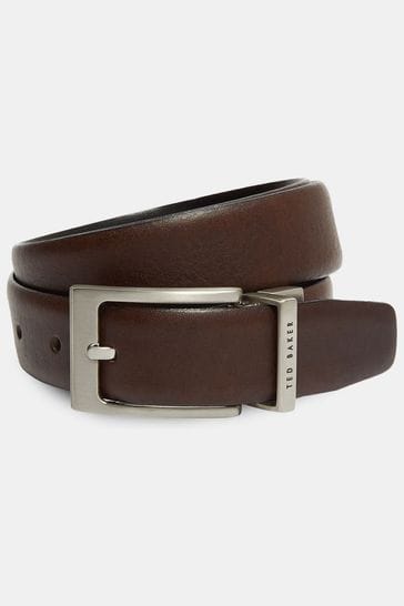 Ted Baker Brown Karmer Reversible Leather Belt