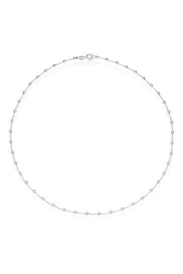 Beaverbrooks Sterling Silver Ball Necklace