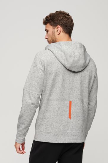 Unisex top zip hoodie