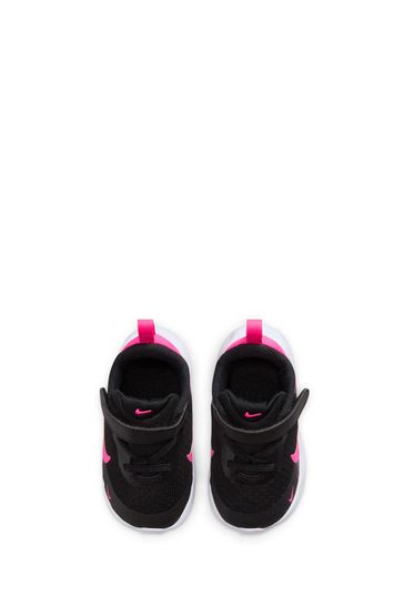 Girls black and pink nike trainers sales