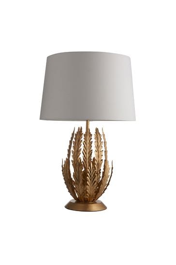 Gallery Home Gold Daphnie Gold Leaf 1 Bulb Table Lamp