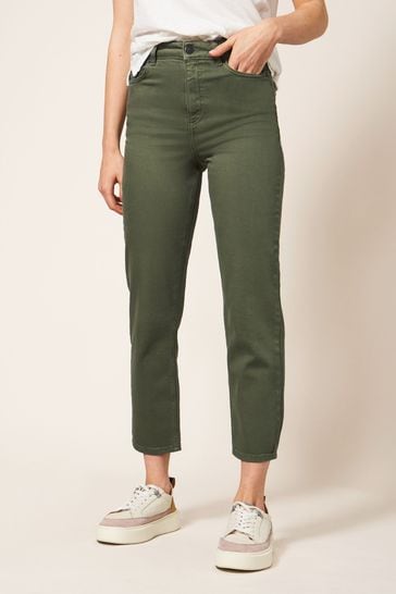 White Stuff Green Miley Relaxed Straight Jeans
