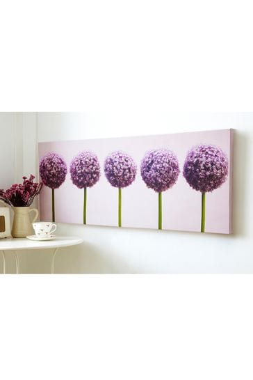 Purple Row Of Alliums Wall Art