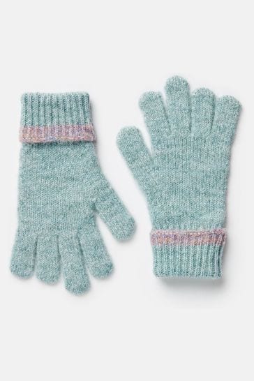 Joules Beatrice Blue Knitted Gloves