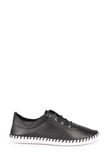 Ladies new arrivals leather plimsolls